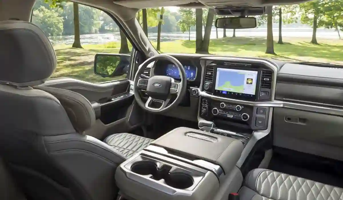 Especially in the Ford's top-tier King Ranch, Platinum, and Limited variants, the F-150's interior appointments rival those of the Ram 1500's luxurious cabin 2024 Ford F150 New