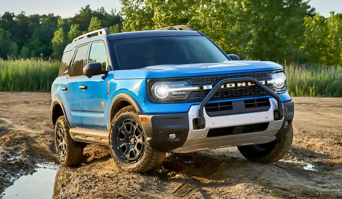 2025 Ford Bronco Sport Badlands 4dr SUV Exterior. Sasquatch Package Shown. New 2025 Ford Bronco Reviews, Price and Specs