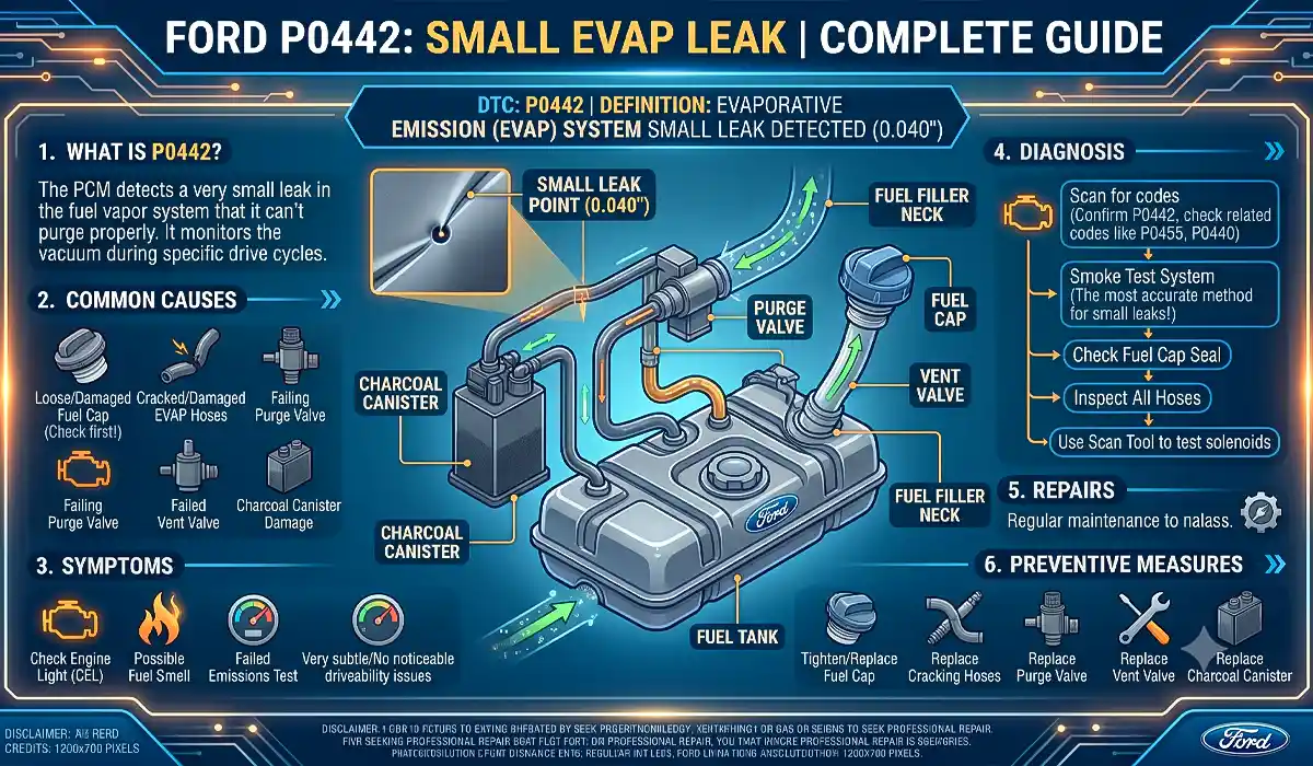 P0442 Code Ford – Diagnostic Steps For Fixing Small Evap Leaks Ford P0442 Small EVAP Leak