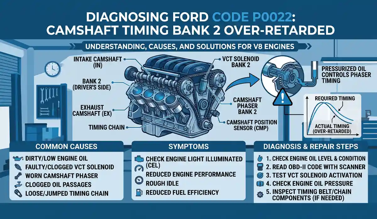 Ford P0022 Camshaft Timing Bank 2